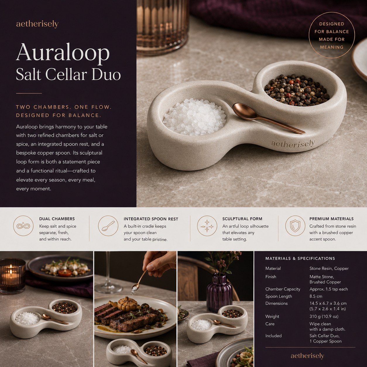 Aetherisely™ AuraLoop™ Double Seasoning Cellar