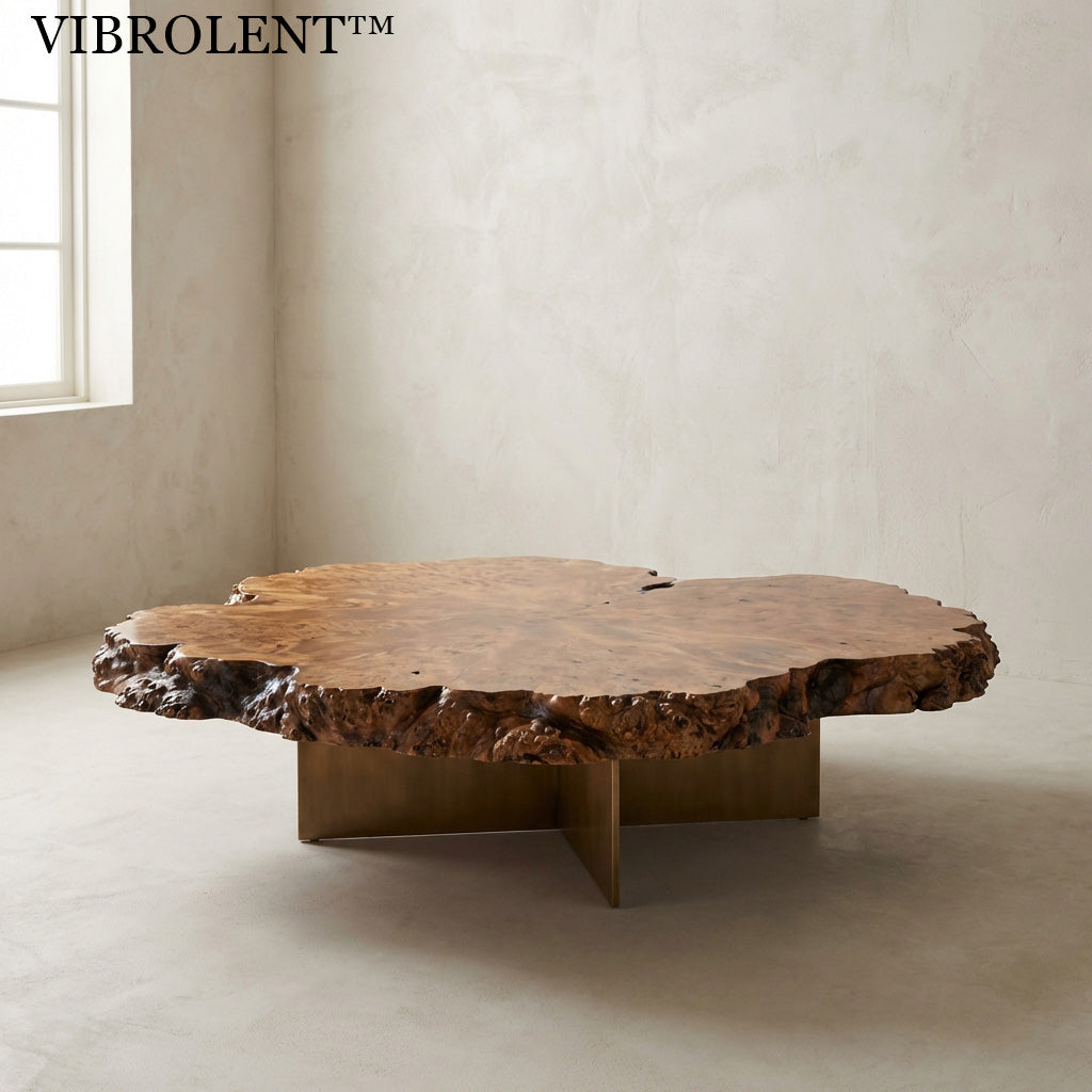 🌳Vibrolent™  THE TERRA-BURL MONOLITH COFFEE TABLE